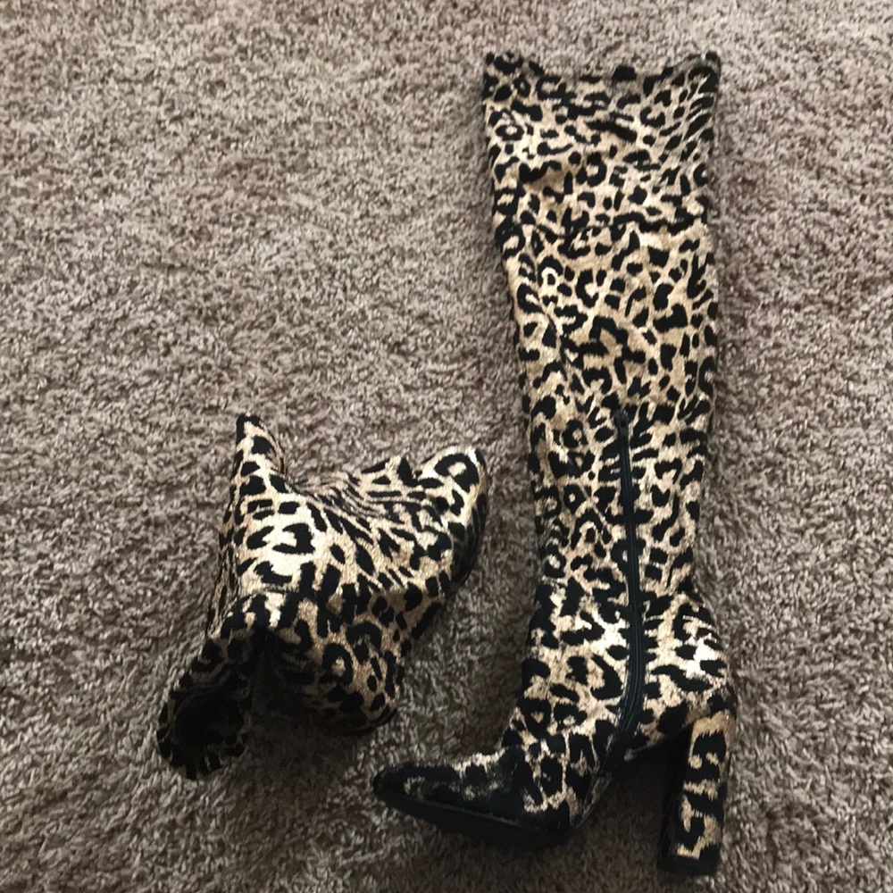 Animal print boots